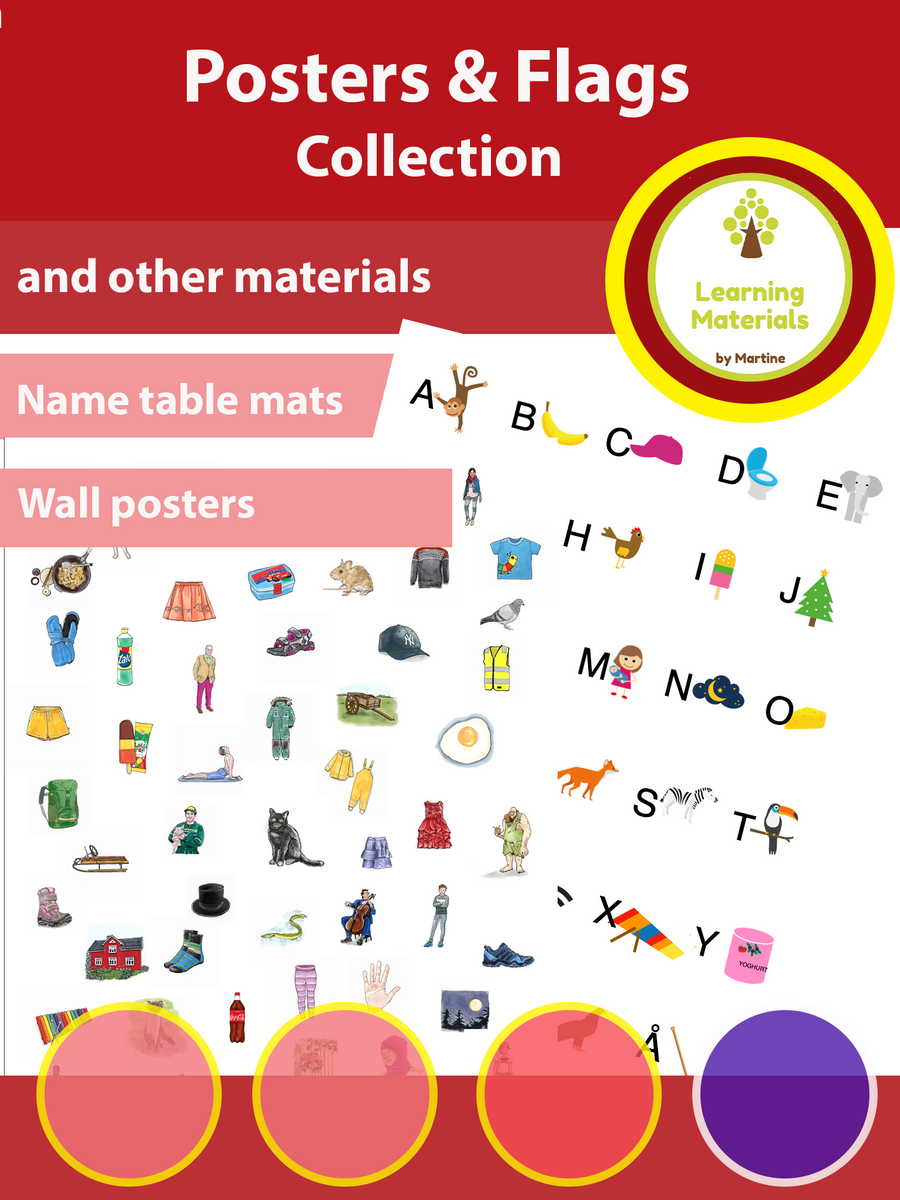 Wimmel Poster Pack - Match words with pictures - Pre-school, Pre-K, Home  School – Learning Materials by Martine