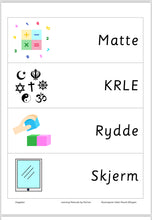 Load image into Gallery viewer, Dagsplan skole