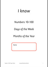 Last inn bildet i Galleri-visningsprogrammet, I know numbers 10-100 - days of the week - months of the year