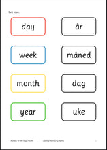 Last inn bildet i Galleri-visningsprogrammet, I know numbers 10-100 - days of the week - months of the year