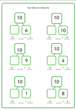 Load image into Gallery viewer, Matematikk subtraksjonsoppgaver