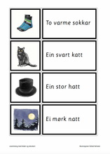 Load image into Gallery viewer, Lesetrening - bildekort og tekstkort
