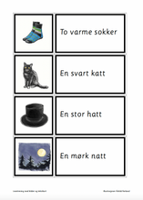 Load image into Gallery viewer, Lesetrening - bildekort og tekstkort