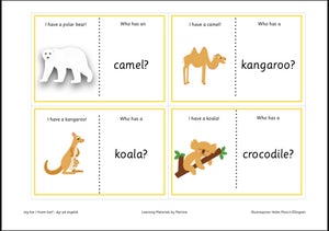 Loop game - Jeg har! / Hvem har? - dyr på engelsk