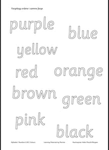I know the alphabet - numbers 0-20 - colours