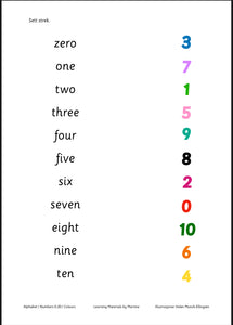 I know the alphabet - numbers 0-20 - colours