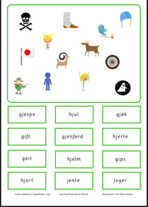 Grønn språkserie - samlepakke - ord med j-lyd - 2022