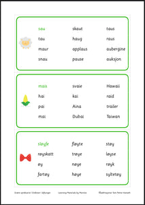 Grønn språkserie - samlepakke - diftonger - 2022