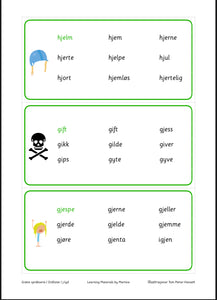 Grønn språkserie - samlepakke - ord med j-lyd - 2022