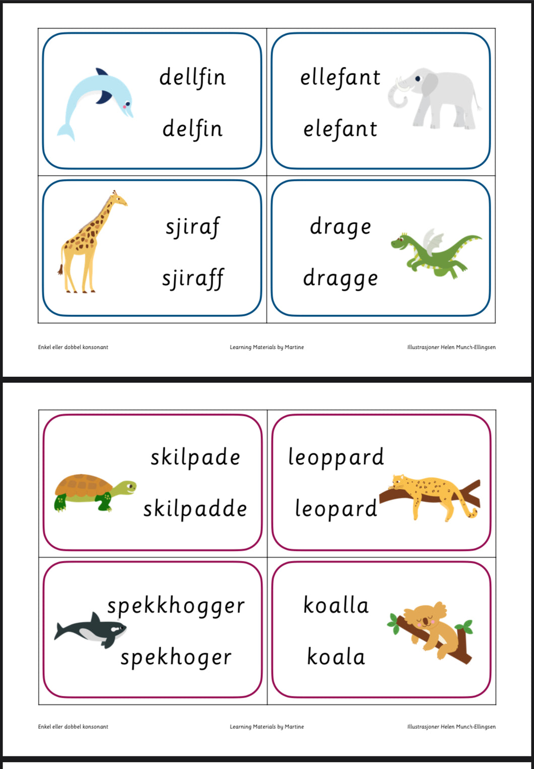 Hvordan skrives ordene? Enkel eller dobbel konsonant