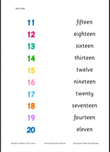 Load image into Gallery viewer, I know the alphabet - numbers 0-20 - colours
