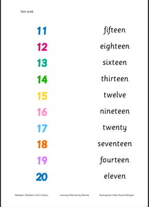 I know the alphabet - numbers 0-20 - colours