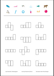 Lego bokstavlek 1 og 2 med arbeidsoppgaver