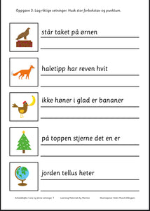 Jeg leser og skriver setninger - 3 arbeidshefter