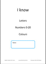 Load image into Gallery viewer, I know the alphabet - numbers 0-20 - colours
