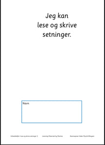 Jeg leser og skriver setninger - 3 arbeidshefter