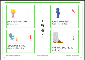 Grønn språkserie - samlepakke - ord med j-lyd - 2022