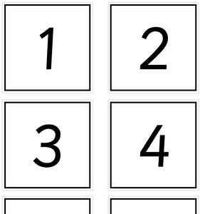 Memory - tall og mengde 1-10
