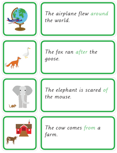 Prepositions - Pictures and Sentences - Engelsk
