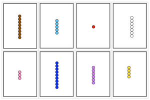 Loop game / Vendespill - tall og mengde 1-10 perlestaver