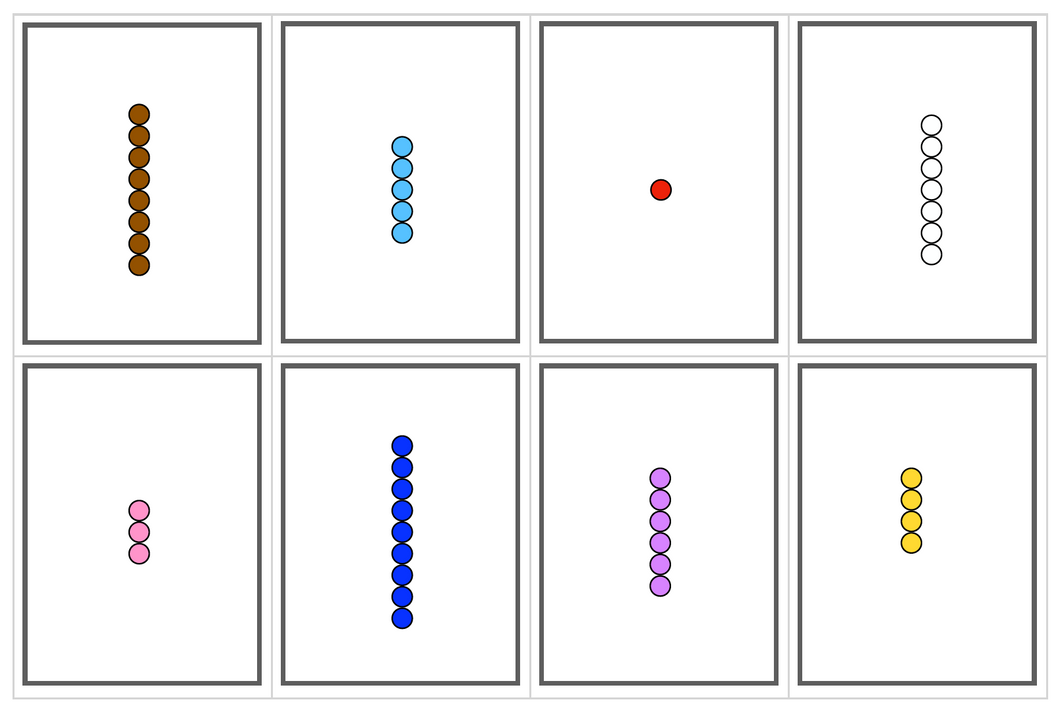 Loop game / Vendespill - tall og mengde 1-10 perlestaver