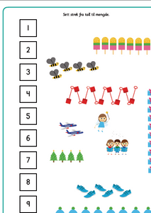 Matematikkoppgaver med tall 0-20