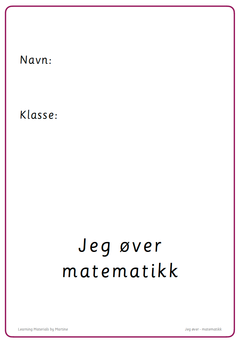 Jeg øver - matematikk